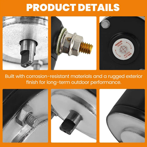 167576 Hydraulic Slide Out Pump Motor For RV Leveling System 4200 RPM Go To Replacement Part Compatible With 149087 414018 And 146374 Through 146378 Durable Build For Easy Install, manual drive access