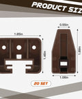Premium Plastic Drawer Slide And Guide Replacement Kit With All Necessary Screws dimensions shown for easy installation guide.