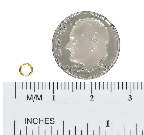 Tiny 3.5mm Outer Diameter 2.5mm Inner Gold Split Ring For Jewelry Making And Repairs Tiny But Mighty Durable 14K Gold Connector