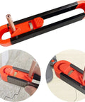 Heavy Duty Double Ended Contour Scribe Gauge With Smooth Ball Bearing Wheels And Locking Pencil Clamp for precise tracing on curved surfaces.
