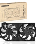 Plug And Play Drop In Cooling Fan Assembly For Nissan Leaf Ev 2011 2013 Engine Radiator Upgrade dual fan setup front view