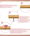 Installation guide for Colorful Wood Cabinet Knobs Set Of 12 1.5 Inch Diameter Cone Shape Drawer Pulls