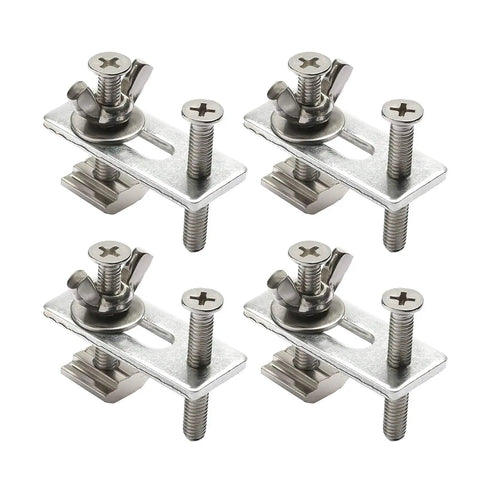 Heavy Duty T Slot Hold Down Clamp Made From Sturdy Zinc Aluminum Alloy For 3018 CNC Router includes four clamps for secure grip.