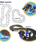 Sonic And Shadow Race Track Set With Totally Lit Working Lights Lap Counter Figure Eight Slot Car Track layout options