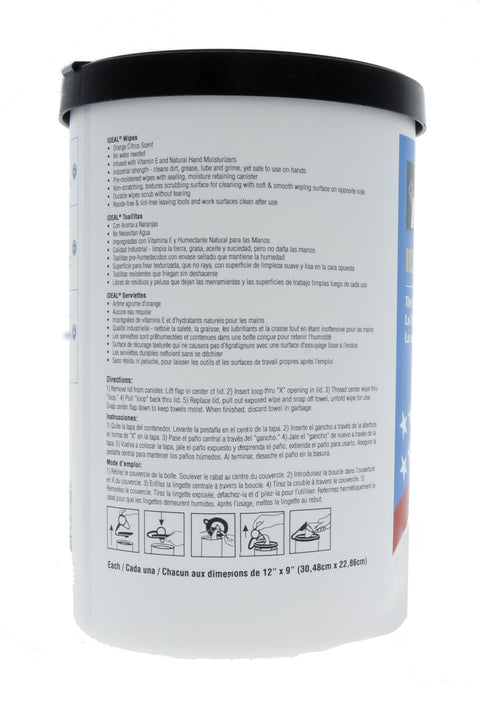 Heavy Duty Pre Moistened Jobsite Cleaning Wipes Built Like A Tank To Smash Through Grease Dirt And Grime On Tools Surfaces And Hands Plus That Bold Citrus Scent guarantees a no sweat cleanup. Canister design with usage instructions.