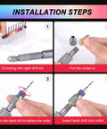 Sweet Mini Pin Vise Kit With 10 Precision Drill Bits Plus 10 Micro Chuck Collets To Totally Nail RC Repairs shown in installation steps.