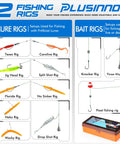 Massive 353 Piece Fishing Lure Gear Kit With 12 Rig Lures Tackle Box Includes Texas Rig, Carolina Rig, Jig Head, and more.