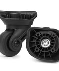 Black 360 Degree Swivel Suitcase Wheels Replacement Caster for Luggage in durable PVC rubber hybrid construction