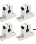 Aluminum 6mm ID Linear Rod Rail Mounting Bracket Set For Fast Smooth Motion In 3D Printers And Robotic Systems Shaft Supports Clamps And Guides Pack Of 4, shown with M4 hex key.