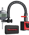 Boss Level Digital Dial Indicator With Magnetic Base, 0 To 1 Inch Range, 0.0005 Inch Resolution, flexible stem, workshop tool