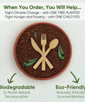250 Count Bamboo Cutlery Set Disposable And Compostable Utensils, 100 Percent Natural, Plastic Free, BPA Free, Non Toxic, Food Grade For Kids And Adults, Go-To Eco Friendly Everyday Use, with fork spoon and knife
