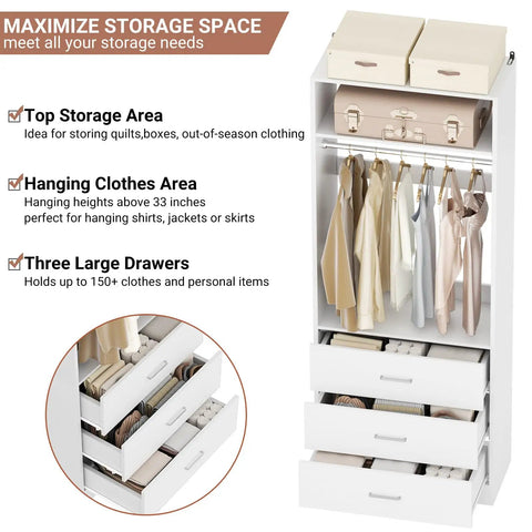 A Portable Modular Closet Organization System With Twelve Sturdy Wood Drawers And Rollers Helps You Kick Clutter To The Curb While Offering Heavy Duty Storage For All Your Threads Across Four Pieces