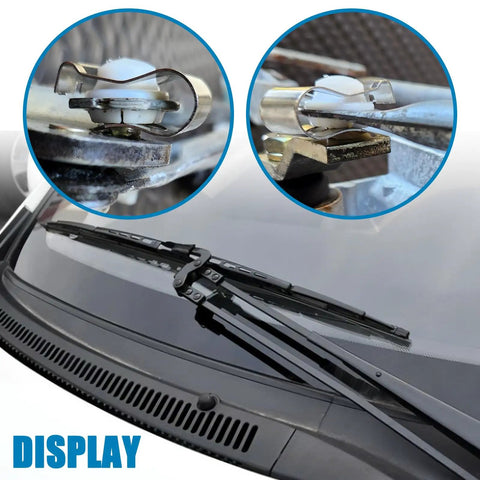 Display of 2PCS Windshield Wiper Linkage Clip And Bushings Set To Secure The Connecting Rod And Prevent Popping Out with clips close-up