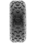 Front view of 19x7-8 Knobby Tire For Go-Kart And Quad ATV Tubeless, 6 Ply, All Terrain Off Road Tire Built For Mud Sand And Rocks