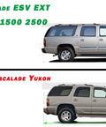 Comparison of vehicle fit for Rear Right Passenger Side Power Window Regulator With Motor Fits 2001 2007 Chevy Silverado Avalanche Suburban GMC Sierra Yukon XL Cadillac Escalade EXT ESV