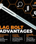 Heavy Duty Concrete Anchor Kit For Parking Lots And Driveways With 6 Inch Lag Bolts Lag Shields And Washers Galvanized Steel Four Sets Per Pack Ideal For Parking Curb Stops And Speed Bumps Tough As Nails shown with lag bolt design