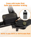 Left Hydraulic Disc Brake Master Cylinder Caliper Assembly for Baja Doodle Bug DB30 shown with DOT4 brake fluid on side