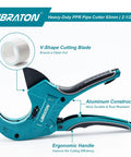 Heavy Duty PVC Pipe Cutter Two And One Half Inch Opening With Improved SK5 Blade for PVC PEX and plastic pipes