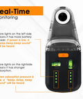 Real-time monitoring display of 4-In-1 Laser Level Tool With Line Laser, Drill Dust Collector, Electronic Vacuum Suction Cup And Wall Bracket, Rechargeable Laser Level For Picture Hanging And Home Renovations, Delivers Quick, Precise Horizontal And Vertical Alignment