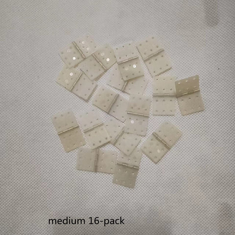 Nylon Hinges For RC Airplanes skrnrhrery Three Sizes Square Loose Leaf Pack For Aileron Rudder And Elevator Surfaces Medium Size 0.63 To 1.14 Inches Easy To Install With Flexible Rotation Ideal For Model Aircraft Parts 16 Pack