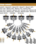 Beefy Heavy Duty Carbide TCT Hole Saw Kit 15Pcs With 2 Drill Bits for Metal Cutting Stainless Steel Iron Aluminum and Sheet Metal