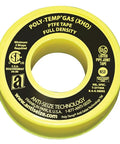 Gas Line Sealant Tape PTFE Extra Heavy Duty Yellow Half Inch Wide By Five Hundred Twenty Inches Long Designed For Gas Pipe Thread Sealing In Residential And Commercial Applications Leak Proof And Durable spool