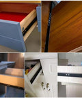 Heavy Duty Drawer Runners Slide Rail System With Boss Level Smooth Glide, Premium Upgrade Professional Elegant Steel Ball Bearings, Durable Metal Track For Cabinets, Kitchen Drawers, Tool Chests, Quiet Operation, No Jamming on cabinet drawers