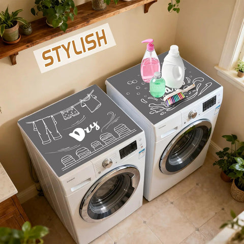 Stylish heavy duty washer and dryer top covers non slip protector mats for laundry room thickened dust proof and quick dry 26.8 by 26.8 inch