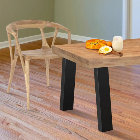 Built Legit Tough 30 Inch Heavy Duty Steel Table Legs With Wide Industrial Crossbar DIY Black Metal Furniture Base for tables.