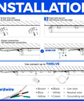 Installation instructions for LED Shop Light 2Ft 6500K Super Bright White, utility ceiling and under cabinet lighting.
