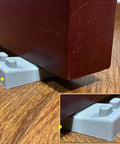 Slim Door Stopper Wedge For Bottom Of Door Non Scratch Rubber Holder Protecting Floor, Installed Under Wooden Door, Gray