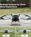 Mini 4 Pro Foldable Sled Landing Gear Extension Kit For DJI Mini 4 Pro Drone With Tripod Feet Quick Release Lightweight 16g