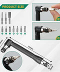 GRENPRO 19‑pc flexible drill bit extension kit with black handle, 2 right‑angle attachments and socket adapters.