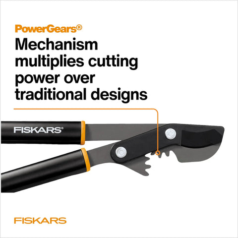 32 Inch PowerGear Bypass Lopper With Patented Mechanism multiplies force Black handle close-up