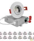 Kick Your Lighting Game Up A Notch With These Solid 3 Inch Gimbal Recessed Downlights 16 Pack 8W Led 600 Lumens Cct Switch 27k To 50k Dimmable Canless Ic Rated White Finish Get Lit Now, showcasing gimbal downlight and control box.