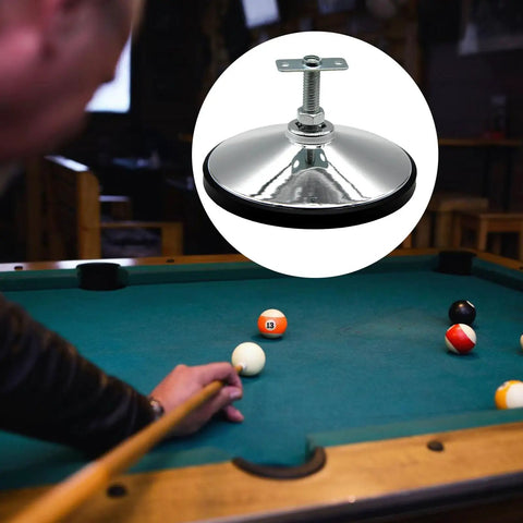 Adjustable Game Table Leveling Feet Set Of 4 With Threaded Posts And Securing Caps over billiard table for stable floor grip