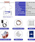 Whole House Salt Free Water Softener Descaler System for Hard Water with accessories and installation components