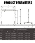 Product parameters for Fully Adjustable Aluminum Gantry Crane With Portable Hoist System Smooth 550 Lbs Lifting Capacity