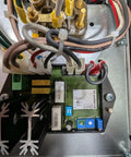 Real Deal 10Kw Pto Generator With Auto Voltage Regulator inner electrical components view, showcasing connections and circuit board details.