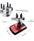 Compact Table Top Mini Vise with 360 Degree Rotatable Clamp and Integrated Parts Tray for Precision DIY Repairs Built Tough Adjustable Steel Small Vice 0.01 To 1.67 Inch Clamping Range for Hobby Models RC Dolls Jewelry Watches, 304 stainless steel base