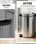 Six Pack Adhesive Trash Can Wall Guards No Drill Backing To Protect Walls From Scratches In Kitchen Bathroom And Office image