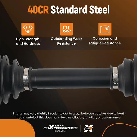 Ram 1500 Front Left Or Right CV Axle Shaft For 4WD Models From 2012 To 2022 And 1500 Classic 2019 To 2020 Replacement Drive Axle Part Built For Heavy Duty Durability And Smooth Power Transfer So Your Ride Keeps Rolling, black steel axle shaft