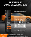 Cordless Tire Inflator Portable Air Compressor With 150 PSI Auto Shutoff LED Light And Digital Pressure Gauge display