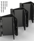 Heavy Duty Matte Black Offset Door Hinges With Ball Bearing, Three And A Half Inch Swing Door Hinges, Radius Corner, Three Pack