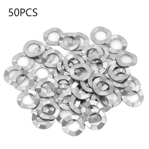 Heavy Duty Wave Spring Washers M8 50 Pack stainless steel washers for automotive, marine, and industrial use.