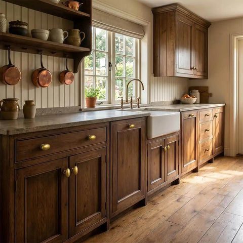 Wooden kitchen cabinets with Oval Antique Brass Cabinet Knobs Set 1.6 Inch Zinc Alloy Drawer Knobs For Dresser Cupboard Wardrobe 6 Pack Vintage Vibe Finish With Anti Rust Plating Easy Install And Comfortable Grip