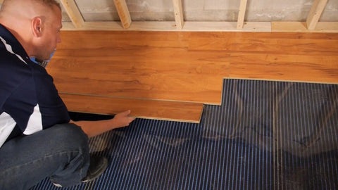 Radiant Floor Heating Mat For Floating Floors One And A Half By Ten Feet Cuttable 120 Volt Covers Fifteen Sq Ft Easy Install For Laminate Wood And Luxury Vinyl Plank No Mortar Quick Warmth Underfoot