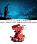 Beefy Latitude Adjustment Telescope Mount with aluminum alloy equatorial wedge, red, for precise polar alignment and stable astrophotography.