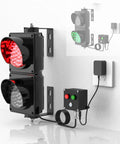 Heavy Duty Industrial Led Loading Dock Traffic Light Wall Mount Signal Lamp Automotive Warehouse with red and green lights.