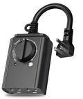 No Fuss Outdoor Light Timer With Dusk To Dawn Sensor And Weatherproof Dual Grounded Outlets For Holiday Decorations Auto On At Dusk Off At Dawn